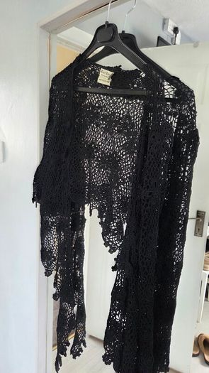 knitted black dress & wrap Claire Kennedy