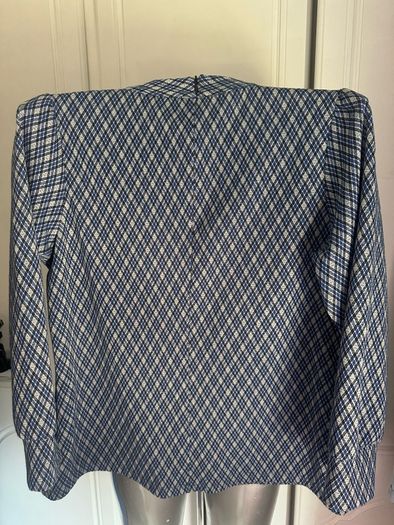 Brand new navy with silver thread Savida long sleeve blouse size UK14 EU42 Postage included
