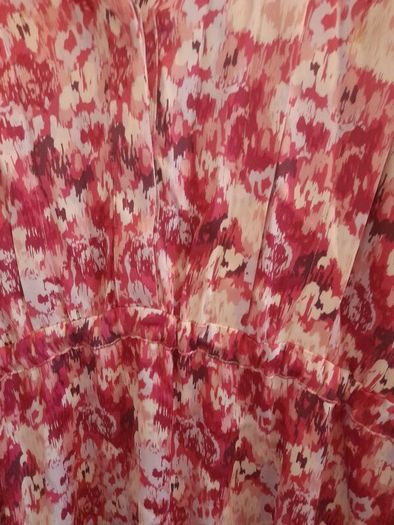 Beautiful satin v neck print dress