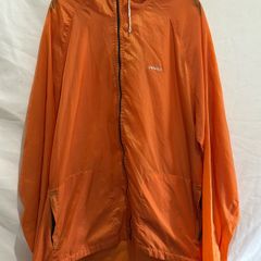 Orange windbreaker jacket from Hard Adventure