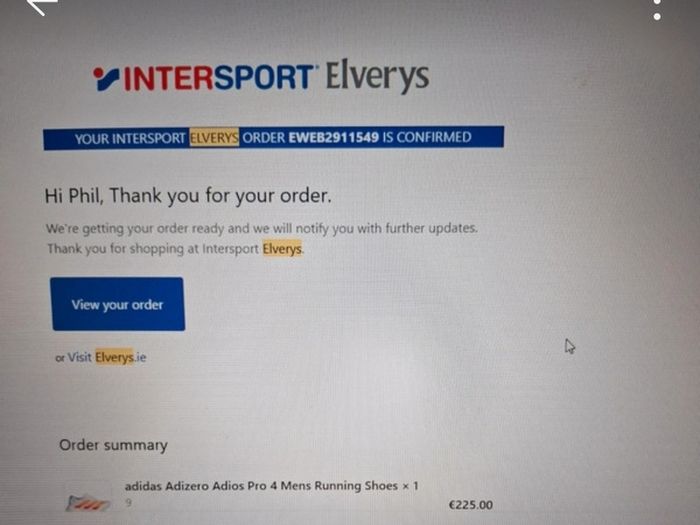Adidas Adios Pro 4 - size 9UK