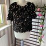 top bnwot elli white top size large black occasion wear top with embellishment Image 9