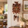 Traditional Carved Cuckoo Clock with Music  Quartz Movement, 12 Melodies & Light Sensor Image 2