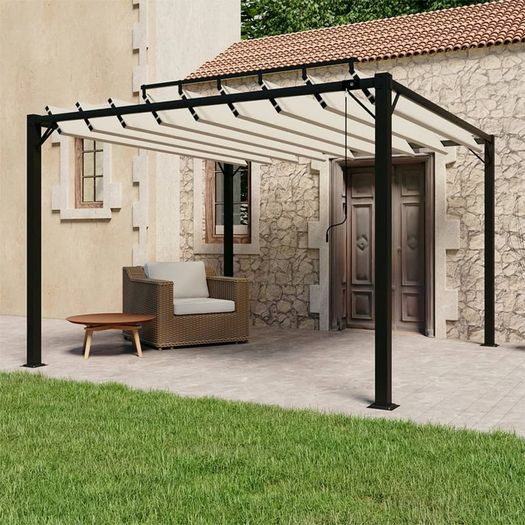 Gazebo 3x3m with Adjustable Louvered Roof