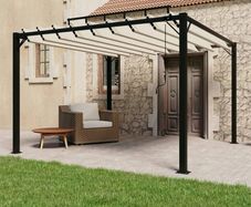 Gazebo 3x3m with Adjustable Louvered Roof