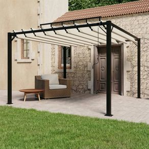 Gazebo 3x3m with Adjustable Louvered Roof