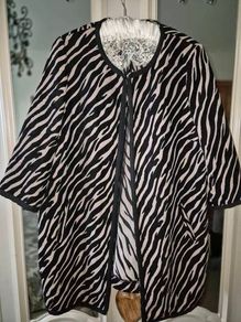 Luxe Zebra Statement Coat by JD Williams UK 18 (Generous Fit), AV