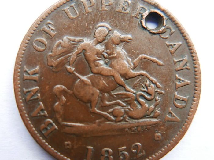1852 Bank Of Upper Canada One Half Penny Token