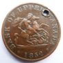 1852 Bank Of Upper Canada One Half Penny Token Image 4