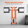 Lawn Mower Lift with Hydraulic Jack, 500 Lbs Weight Capacity, Solid Carbon Steel Lawn Mower Lift, Adjustable Movable Lawn Lifter for Riding Tractors and Zero Turn Lawn Mowers, Orange Image 5