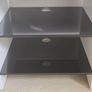 Blok STAX Premium Hi-Fi Rack Stand - White Gloss Black Glass Image 4