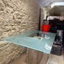 Travertine Glass tables for sale Image 4
