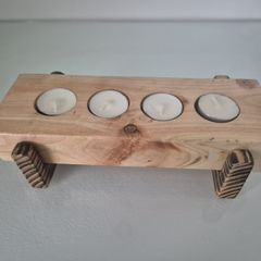 handmade wooden candle
