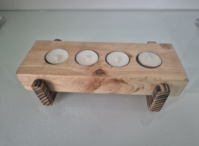handmade wooden candle