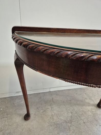 Vintage Half Moon Console Table