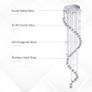 Modern Crystal Chandelier Ceiling Light Pendant Lamp Chrome Finish Glass Droplets New, 30 / 120cm Image 5