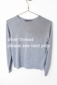 Light jumper from Primark with metallic thread silver grey size XS-M