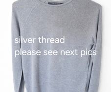 Light jumper from Primark with metallic thread silver grey size XS-M