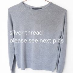 Light jumper from Primark with metallic thread silver grey size XS-M