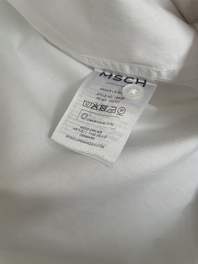 MSCH Crisp White Cotton Ladies Shirt size M/L