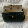 Sezane forest green velvet floral wallet Image 3