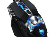 New V10 Wolf Warrior Wired USB Optical RGB LED Gaming Mouse 6400 DPI #1414