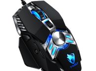 main image for ad New V10 Wolf Warrior Wired USB Optical RGB LED Gaming Mouse 6400 DPI #1414