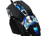 New V10 Wolf Warrior Wired USB Optical RGB LED Gaming Mouse 6400 DPI #1414