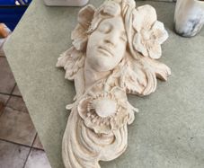 French Art Nouveau Garden Wall Ornament.