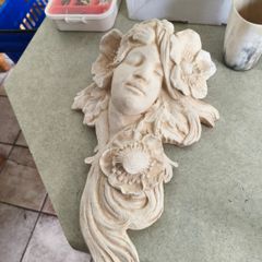 French Art Nouveau Garden Wall Ornament.