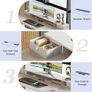 Adjustable Height Desk with 2 Drawers, 140 x 60 cm, Stable Electric Sit-Stand Desk, Ergonomic Computer Desk, White Image 7