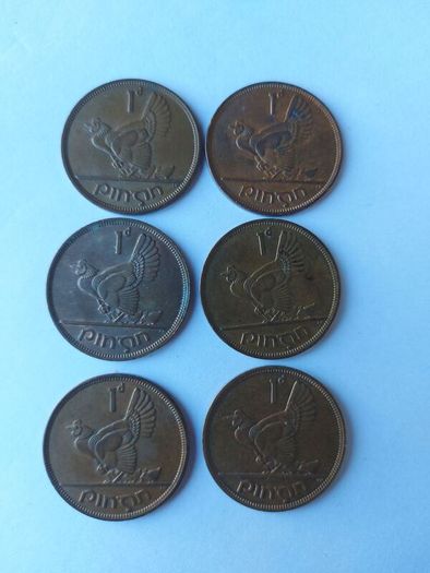 6 x 1d penny's 1963 / 64 / 65 / /66 / 67 / 68