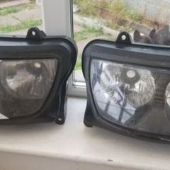 set of motorcycle  headlights