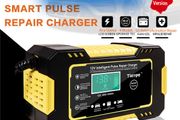 12V 6A Intelligent Car Motorcycle Battery Charger for Auto Moto Lead Acid AGM Gel VRLA Smart Charging 6A 12V Digital LCD Display