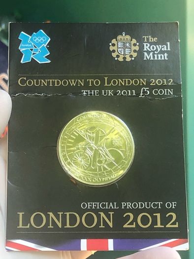 5 Pound 2011 Countdown to London 2012 Originally sealed