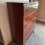 Vintage Mahogany Chest of Drawers Five Drawer Tallboy Image 4