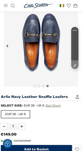Carl Scarpa Loafers size39