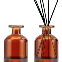Amber glass diffusers 250ml + black lids
