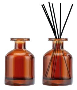 Amber glass diffusers 250ml + black lids