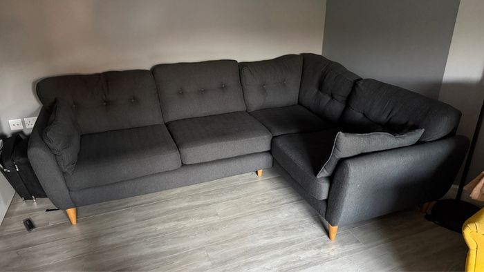 Dark Grey 2-Piece Sofa Set