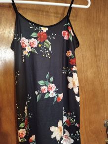 Very sexy black floral dress for crossdresser