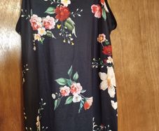 Very sexy black floral dress for crossdresser