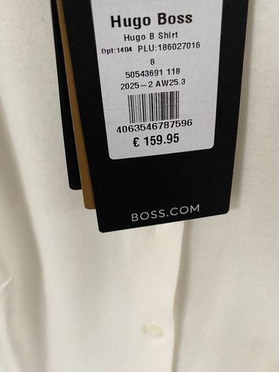 Designer brand Hugo Boss ladies soft cotton (cotton jersey) cream shirt BRAND NEW