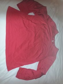 Red Satin Blouse