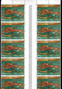 1972 Vatican City UNESCO for Venice (Ignazio Danti Map) Commemorative Stamps Gutter Pair Blocks Mint Never Hinged (MNH)