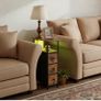 Bedside Table Set of 2, Narrow Side Table with Charging Station Image 6