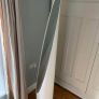 Vintage standing mirror with a classic white frame, in the style of Roger Lecal Image 6