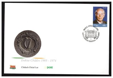 2005 Ireland Birth Centenary of Erskine Childers Commemorative Stamp An Post First Day Cover (FDC)