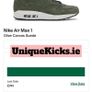 Nike Air Max 1 Jaded Olive Suede Cream White Black Image 5