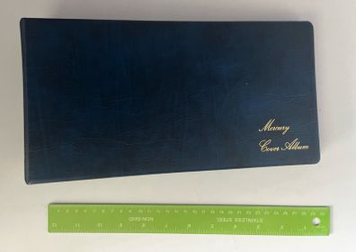 Small Navy Blue Mercury Cover/ Postcard/ Banknote Album with 20 leaves